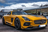 奔驰SLS AMG Black Series 黄色帅气现身