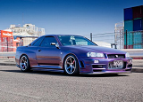 日产GTR-R34改装鉴赏 外观呈紫金战神