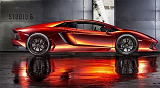 <font color=red>兰博基尼Aventador改装</font> 橙红色的时尚性感