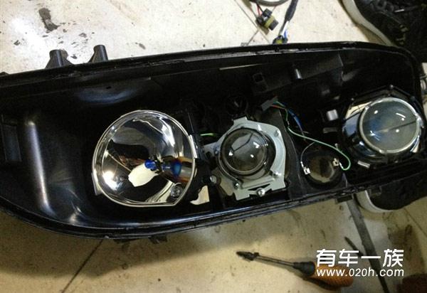 马自达6改装灯光 G35双光透镜天使眼作业