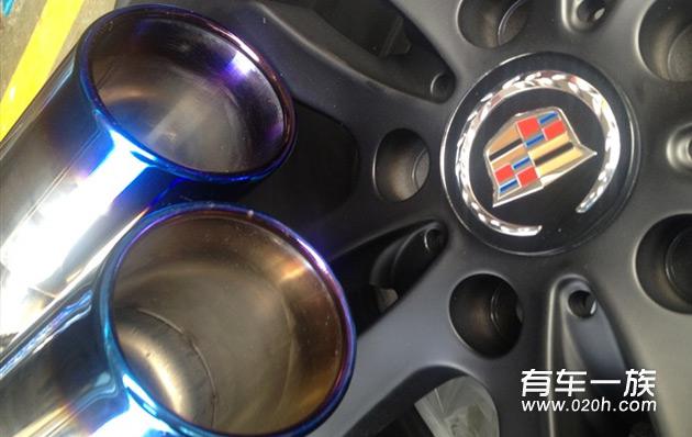 凯迪拉克SLS赛威改装轮毂_四出尾排_日行灯作业