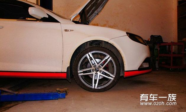 名爵MG6改装BC绞牙避震 降低车身作业