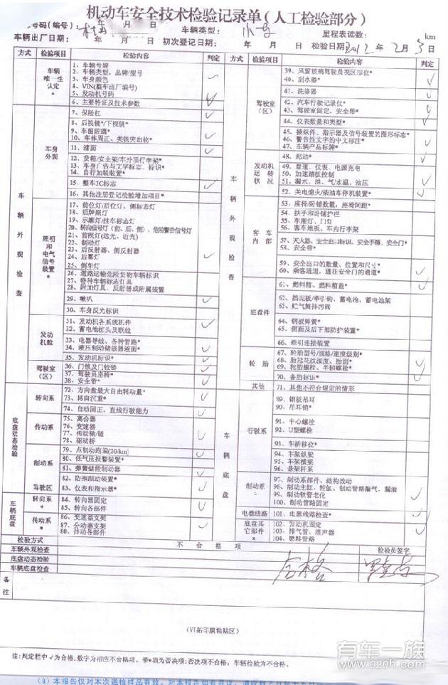 南宁汽车年审 力帆520I年审作业 