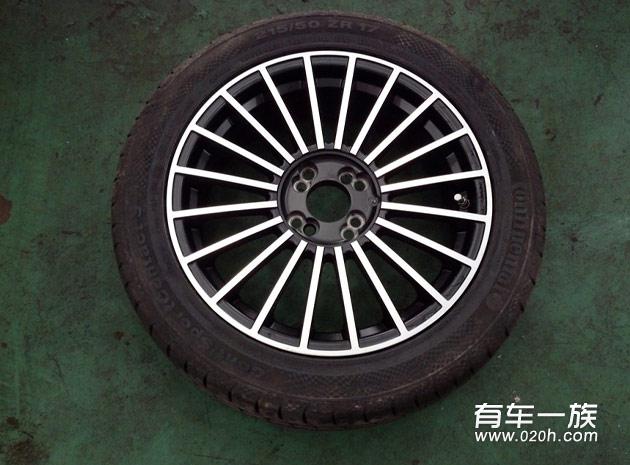 雪佛兰景程改装17寸轮毂轮胎作业