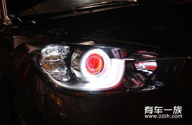 马自达CX-5改装海拉透镜红恶魔眼 灯光升级作业
