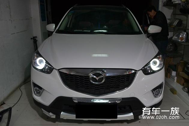 马自达CX-5改装奥迪A6拆车大灯 5500K色温氙气灯