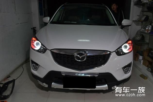 马自达CX-5改装奥迪A6拆车大灯 5500K色温氙气灯