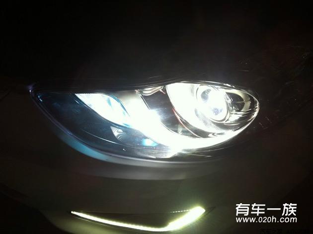 现代白色朗动改装TE37轮毂灯光内饰外观装饰