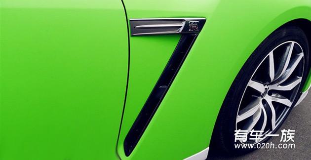 战神GTR全车改色 外观装饰改装贴纸改绿色