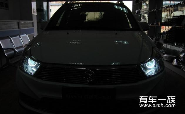 天语SX4改装灯光作业 安装Q5透镜与宝马天使眼