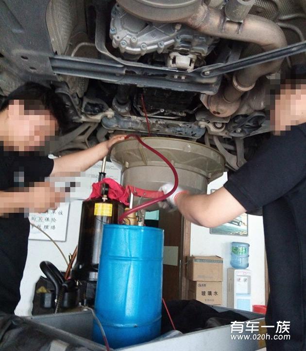 用车70000公里奔驰GL350保养换变速箱油及保养费用