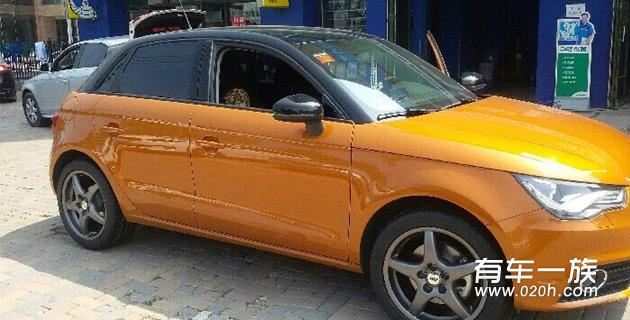 橙色奥迪A1改装德国17寸ABT轮毂轮胎与费用