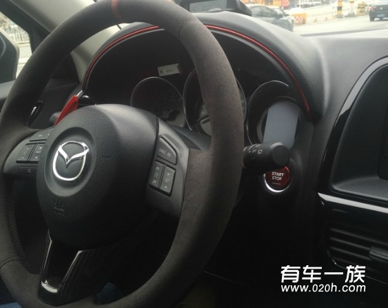 CX-5改装内饰贴条中控台碳纤贴纸