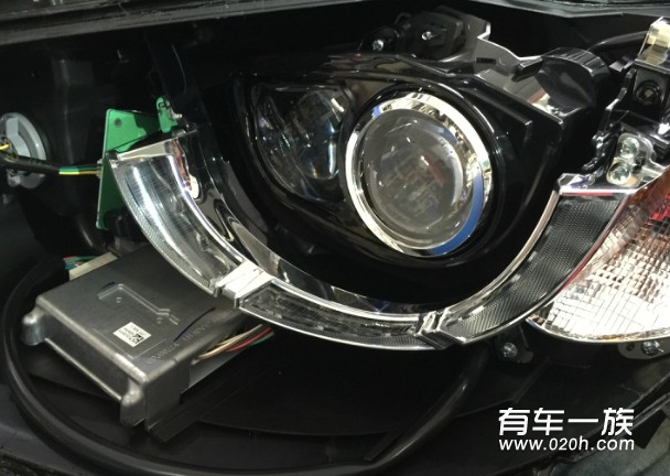 cx-5改装日本勺子透镜LED大灯