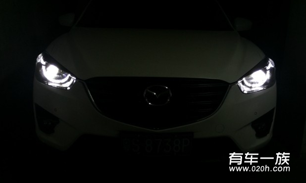cx-5改装日本勺子透镜LED大灯