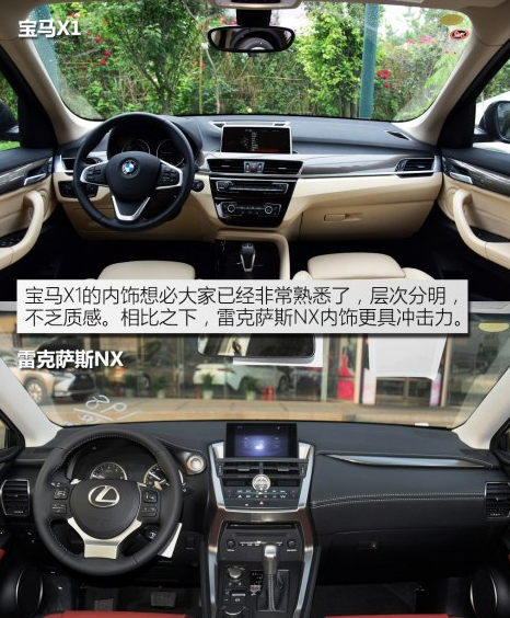 宝马X1与雷克萨斯NX豪华内饰哪家强
