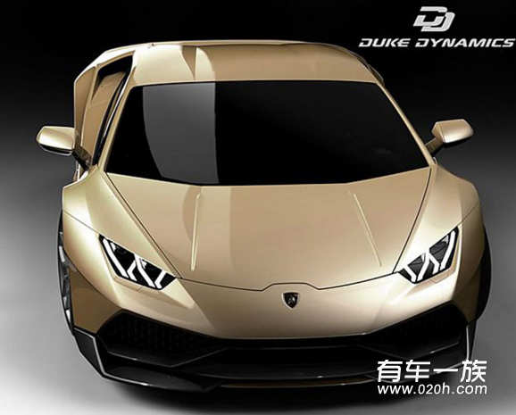 兰博基尼Huracan LP610改装土豪金车身