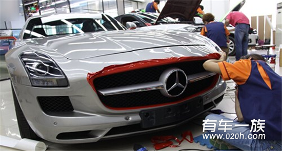 奔驰SLS AMG 心跳装饰线车身改色案例