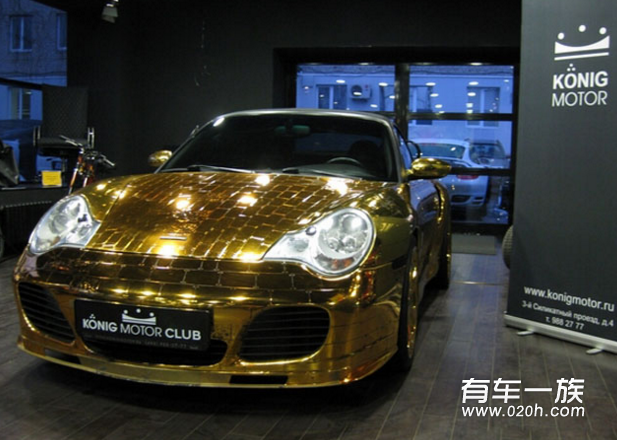 保时捷996Turbo敞篷改装外观黄金甲