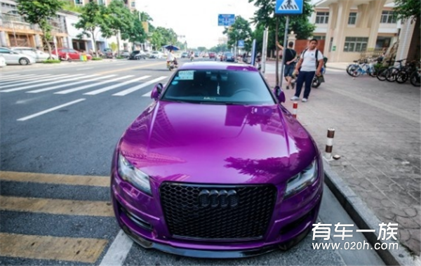 紫色涂装/宽体套件 奥迪A7改装图片赏析