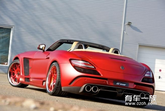 糖果红色奔驰SLS63 AMG改装作品