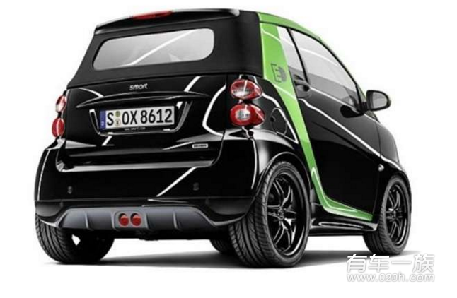 Brabus首发改装电动版SMART绿色车型