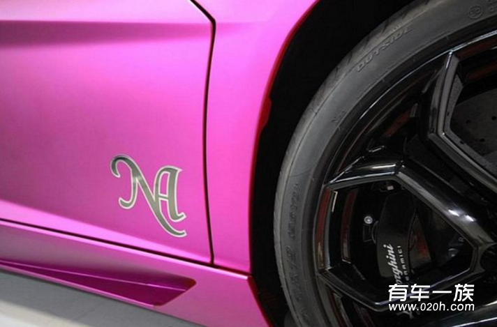兰博基尼Aventador改装外观包膜哑光紫色