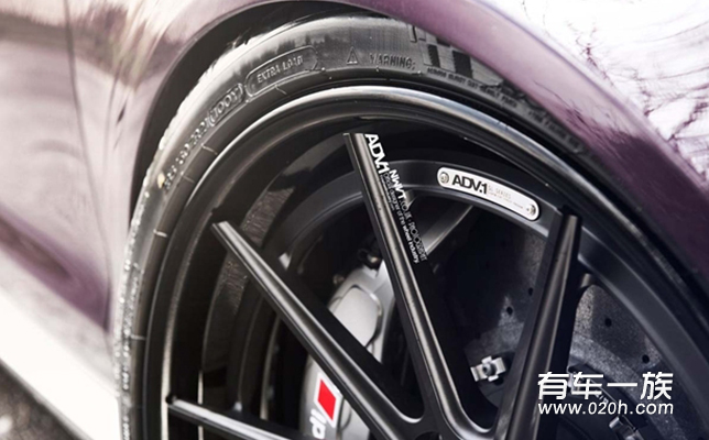 奥迪RS6改装外观涂紫色搭配ADV.1轮圈