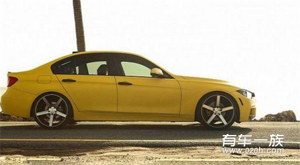 宝马3系身披黄色外衣改装全新轮毂 优雅瞩目