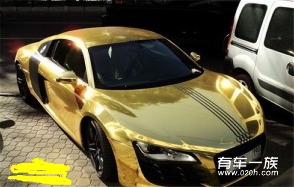 奥迪R8黄金造型 尊重奢华高贵的身份