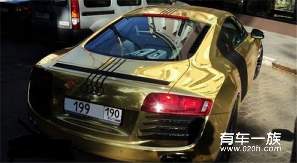 奥迪R8黄金造型 尊重奢华高贵的身份
