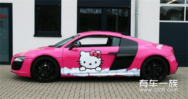 奥迪R8搭载HelloKitty的魅力 可爱风无法抵挡