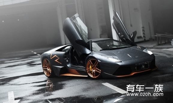 兰博基尼AventadorLP640改装鉴赏 玫瑰金轮毂装配