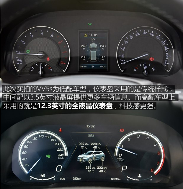 长城WEY VV5仪表盘怎么样 长城VV5是什么仪表盘