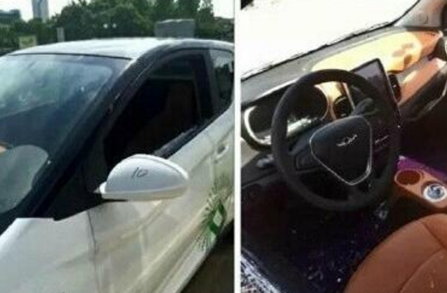 女子被困共享汽车 砸窗获救之后还要赔玻璃钱