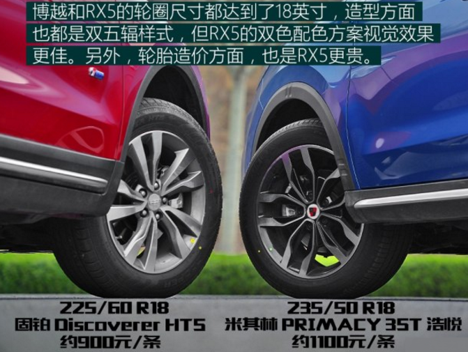 荣威RX5轮圈轮胎尺寸规格 荣威RX5原厂轮胎型号价格
