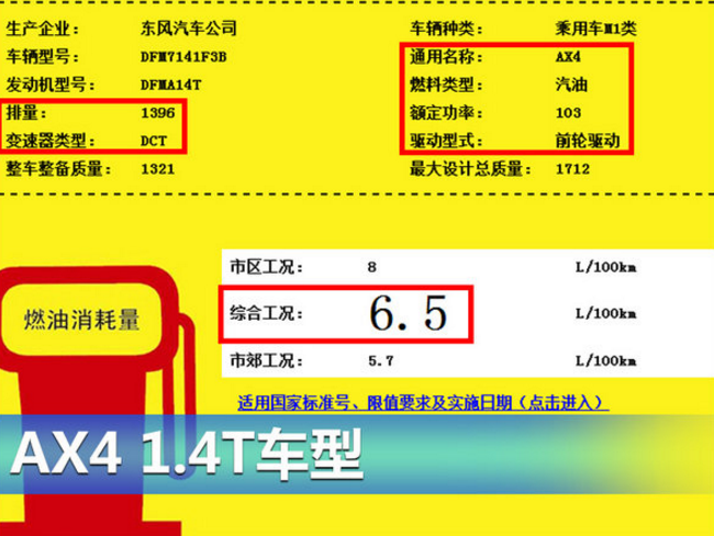 东风风神AX4用什么发动机 风神AX4发动机型号