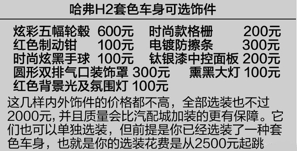 哈弗H2有几种双色套色 哈弗H2双色有几种？