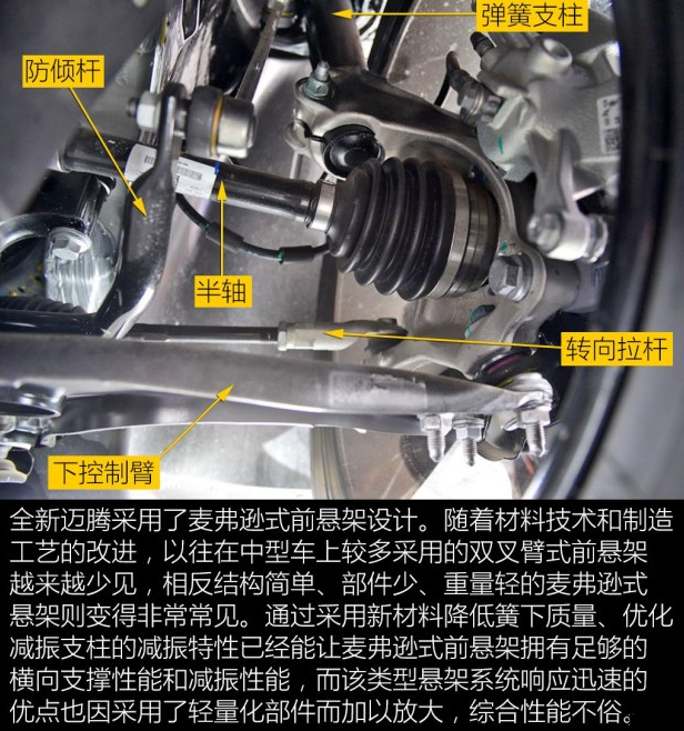 新迈腾悬架结构材质解析 新迈腾前悬架摆臂材质