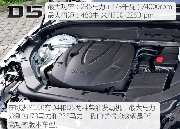 全新沃尔沃XC60柴油发动机怎么样？XC60D5发动机动力参数