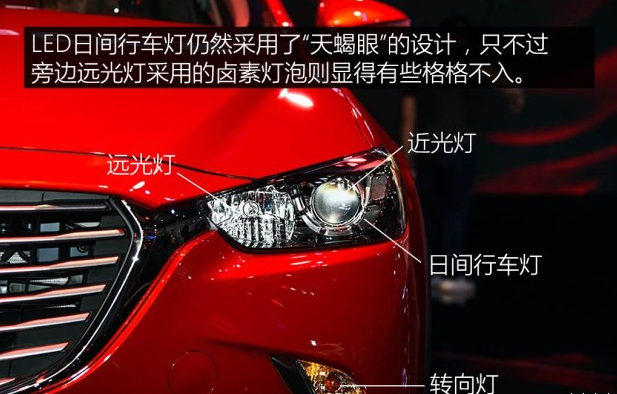 <font color=red>马自达CX-3大灯怎么样</font>？马自达CX3灯光配置图解