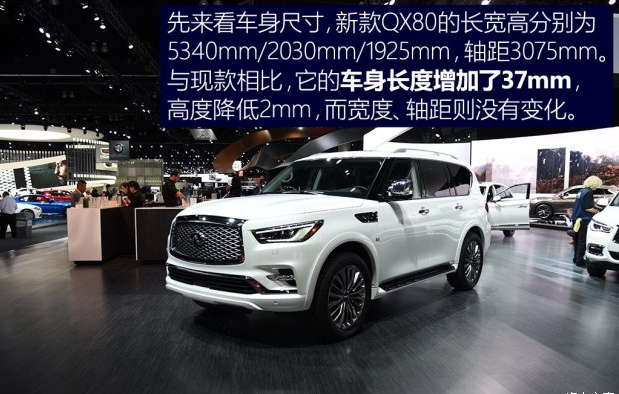 2018全新英菲尼迪QX80尺寸 新款QX80长宽高多少？