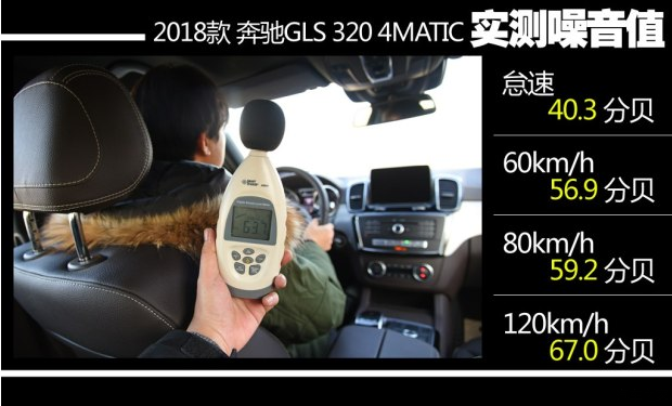 2018款奔驰GLS320噪音测试 GLS3隔音效果好吗？