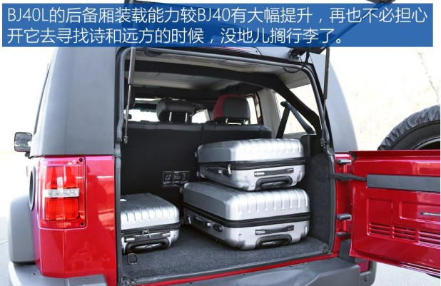 北京BJ40L后备箱尺寸 BJ40L后备箱空间大小