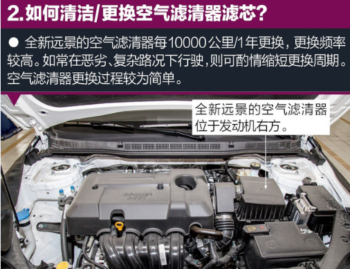 18款新远景怎么清洁更换空气滤清器滤芯？