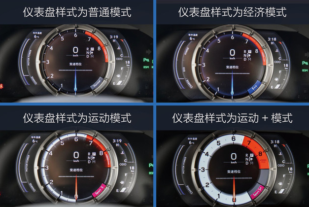 雷克萨斯LC仪表盘图解 Lc500h仪表模式介绍