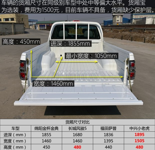 金典后备货厢尺寸 金典长货厢长宽高