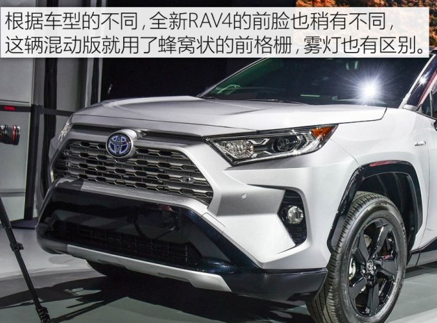 2019款丰田RAV4前脸中网格栅设计