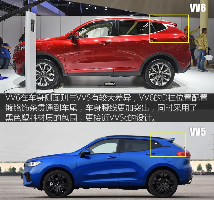 WEYVV6和VV5有什么区别？VV6对比VV5不同