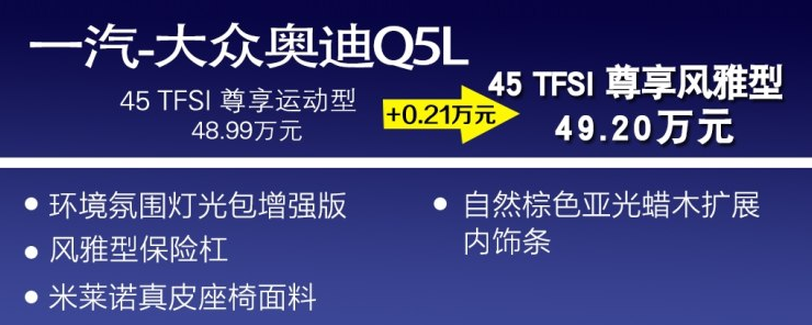 奥迪Q5L尊享风雅型45TFSI怎么样？